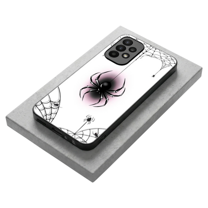 Webbed Wonder stylish phone case for samsung galaxy a23 | glossy glass and slim fit