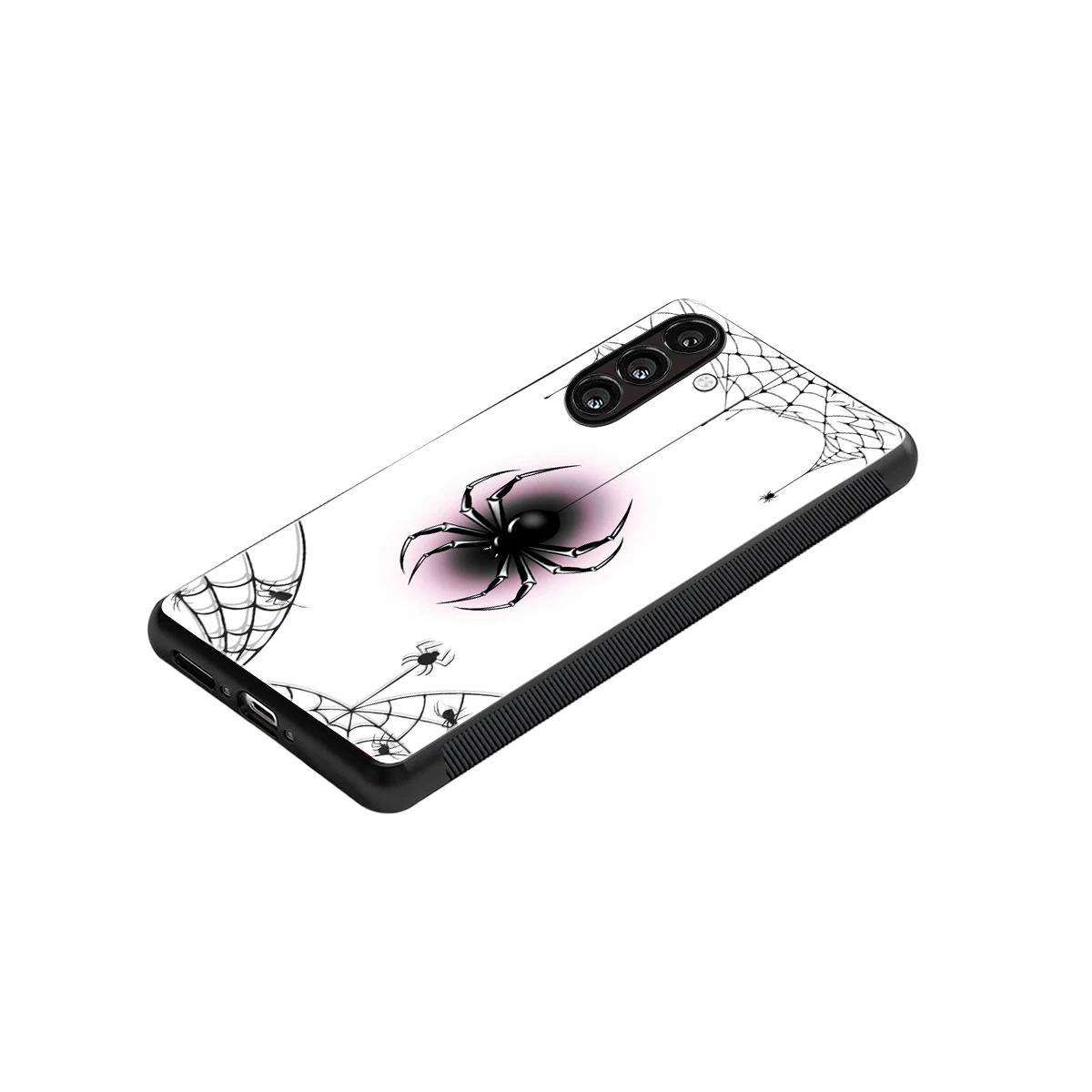 Webbed Wonder stylish phone case for samsung galaxy a37 5g | glossy glass and slim fit
