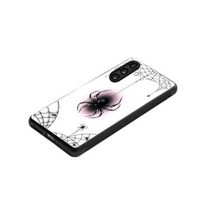 Webbed Wonder stylish phone case for samsung galaxy a37 5g | glossy glass and slim fit