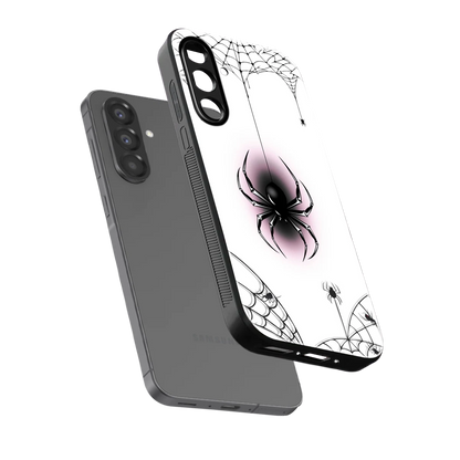 Webbed Wonder sleek samsung galaxy a37 5g cover with tempered glass back and TPU edges