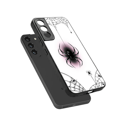 Webbed Wonder sleek samsung galaxy s22 cover with tempered glass back and TPU edges