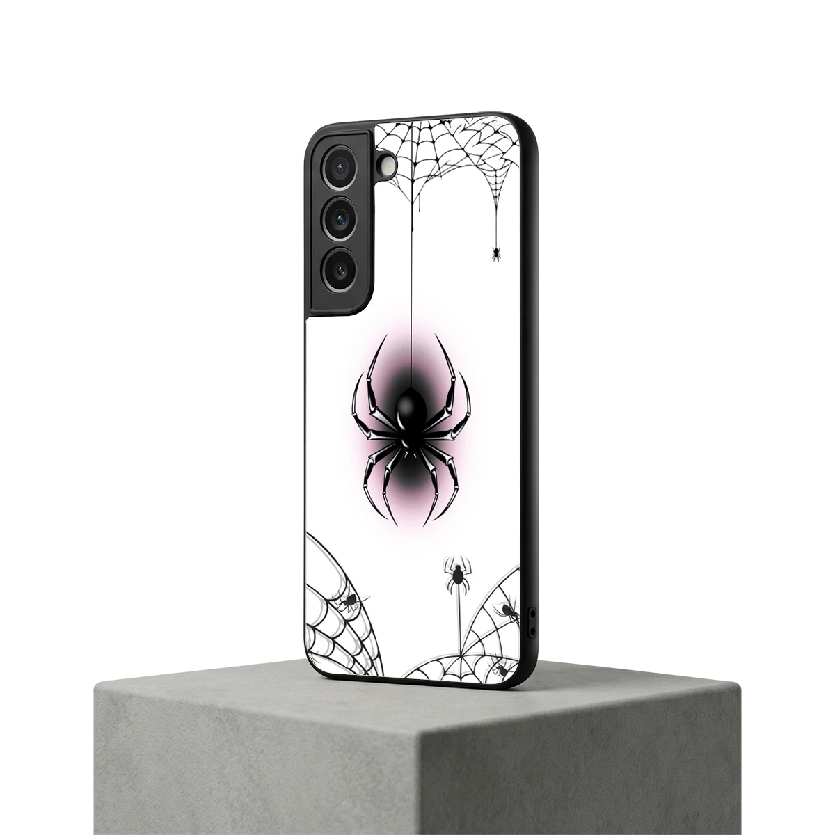 Webbed Wonder samsung galaxy s22 mobile cover | shockproof glass phone case