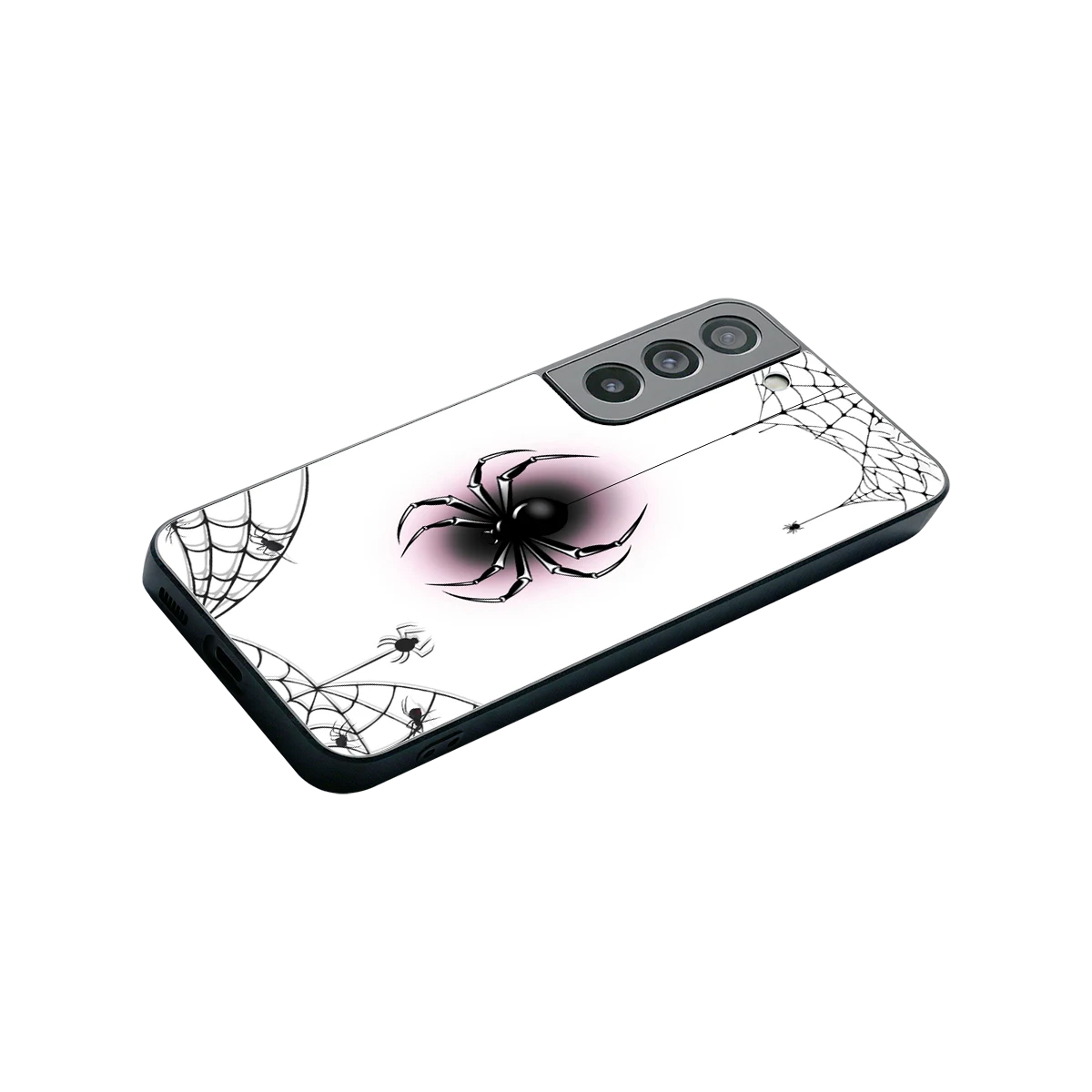 Webbed Wonder stylish phone case for samsung galaxy s22 | glossy glass and slim fit
