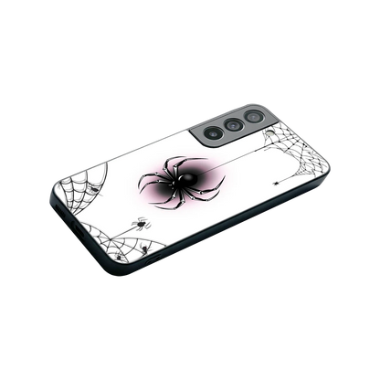 Webbed Wonder stylish phone case for samsung galaxy s22 | glossy glass and slim fit