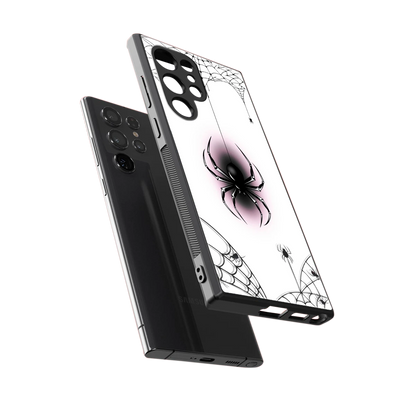 Webbed Wonder sleek samsung galaxy s24 ultra cover with tempered glass back and TPU edges