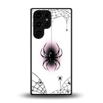 Webbed Wonder back phone cover | glass case for samsung galaxy s25 ultra