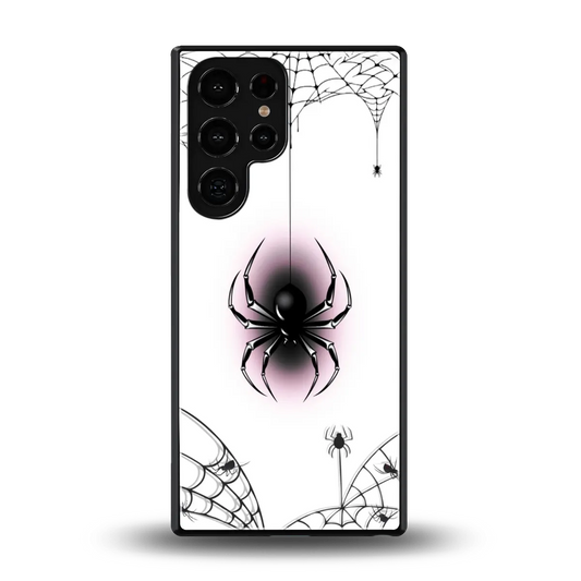 Webbed Wonder back phone cover | glass case for samsung galaxy s25 ultra