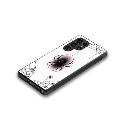 Webbed Wonder stylish phone case for samsung galaxy s25 ultra | glossy glass and slim fit