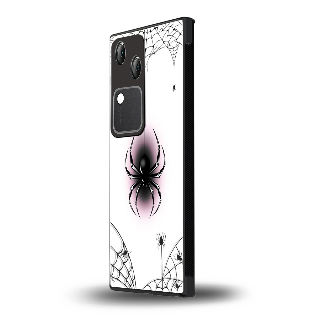 Webbed Wonder vivo v30 mobile cover | shockproof glass phone case