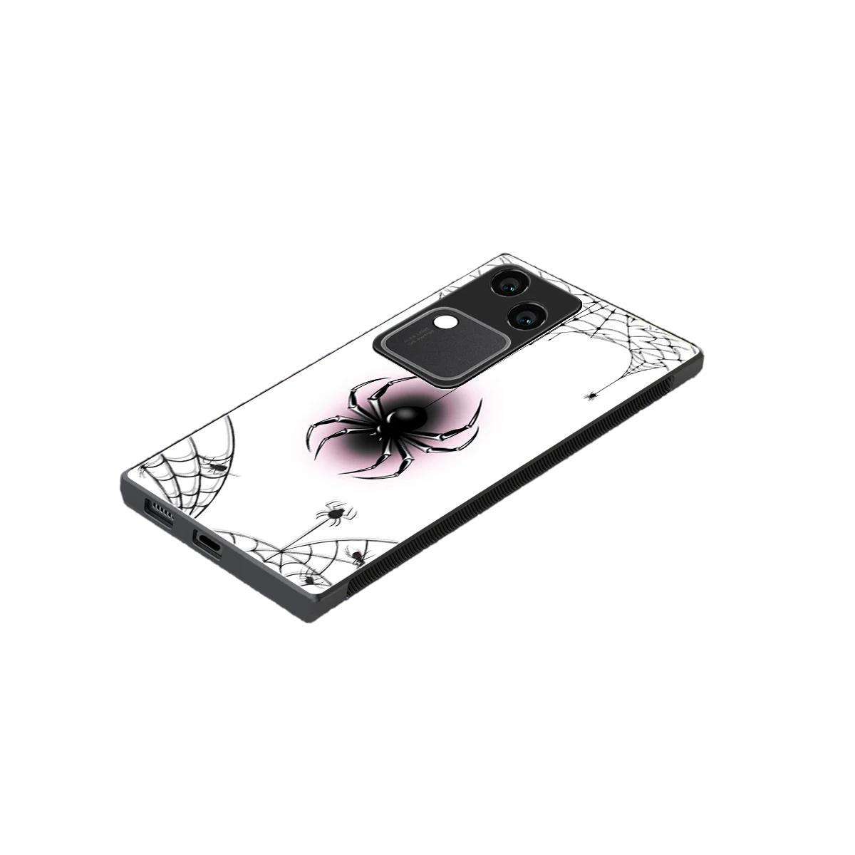 Webbed Wonder stylish phone case for vivo v30 | glossy glass and slim fit