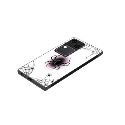 Webbed Wonder stylish phone case for vivo v30 | glossy glass and slim fit