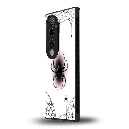 Webbed Wonder vivo v40 pro mobile cover | shockproof glass phone case