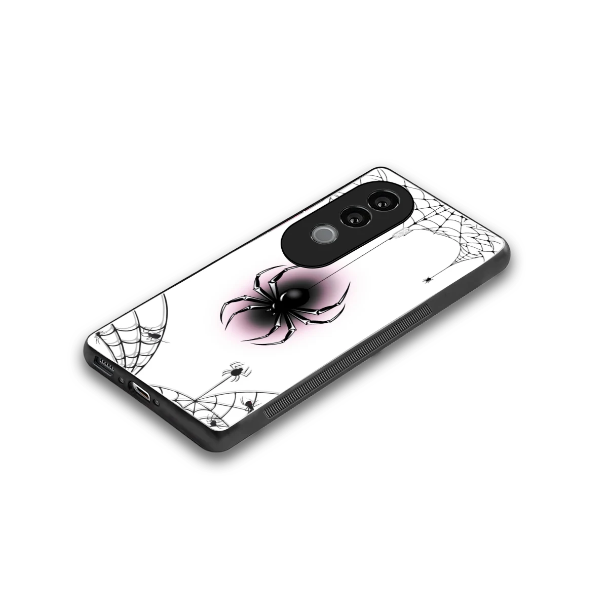 Webbed Wonder stylish phone case for vivo v40e | glossy glass and slim fit