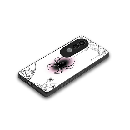 Webbed Wonder stylish phone case for vivo v40e | glossy glass and slim fit