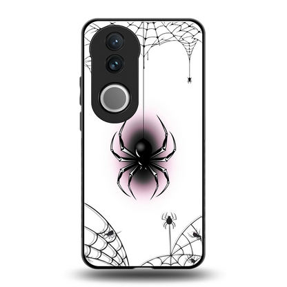 Webbed Wonder back phone cover | glass case for vivo v50