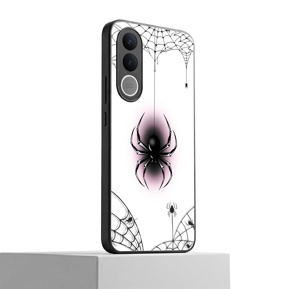 Webbed Wonder vivo v70 fe mobile cover | shockproof glass phone case