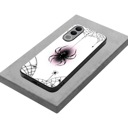 Webbed Wonder stylish phone case for vivo v70 fe | glossy glass and slim fit