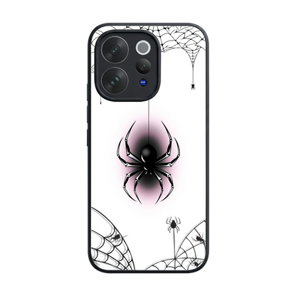 Webbed Wonder back phone cover | glass case for vivo v70 elite