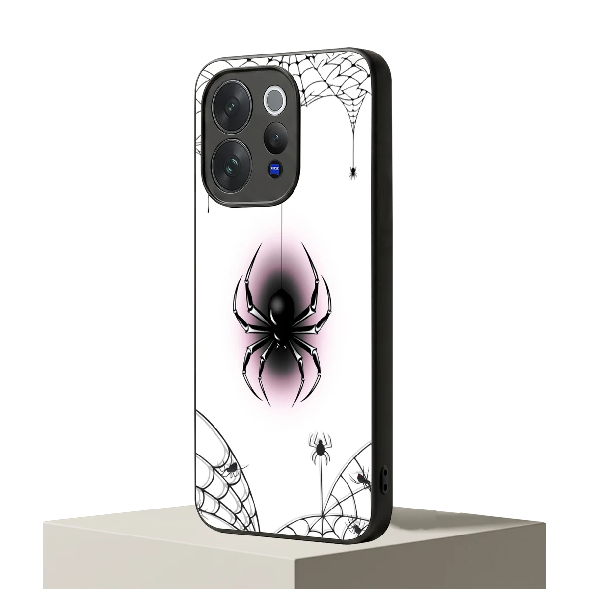 Webbed Wonder vivo v70 elite mobile cover | shockproof glass phone case