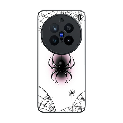 Webbed Wonder back phone cover | glass case for vivo x200 pro