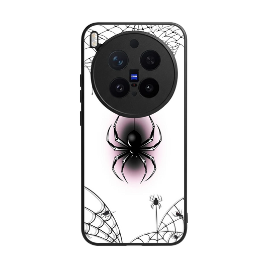 Webbed Wonder back phone cover | glass case for vivo x300 pro