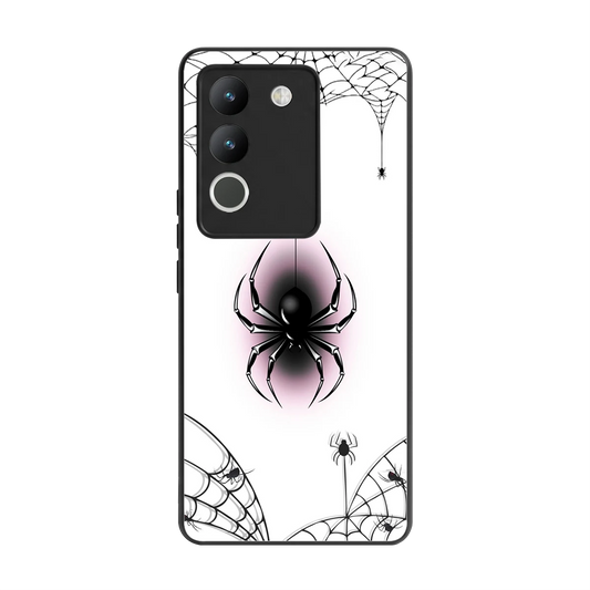 Webbed Wonder back phone cover | glass case for vivo y200 5g