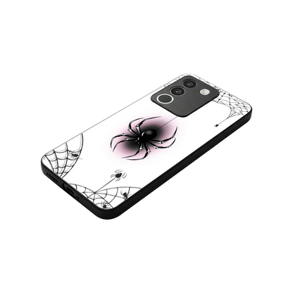 Webbed Wonder stylish phone case for vivo y200 5g | glossy glass and slim fit