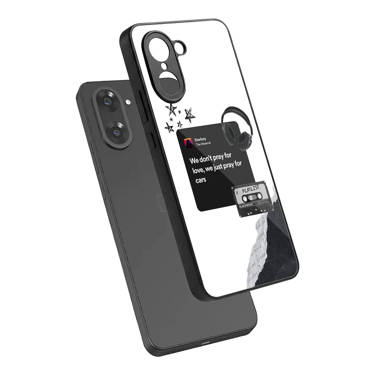 Weeknd Starboy sleek oneplus nord ce5 5g cover with tempered glass back and TPU edges