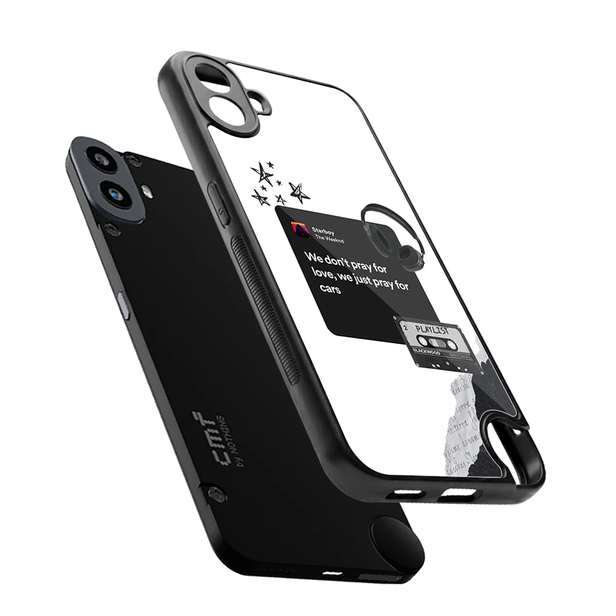 Weeknd Starboy sleek cmf nothing phone 1 cover with tempered glass back and TPU edges