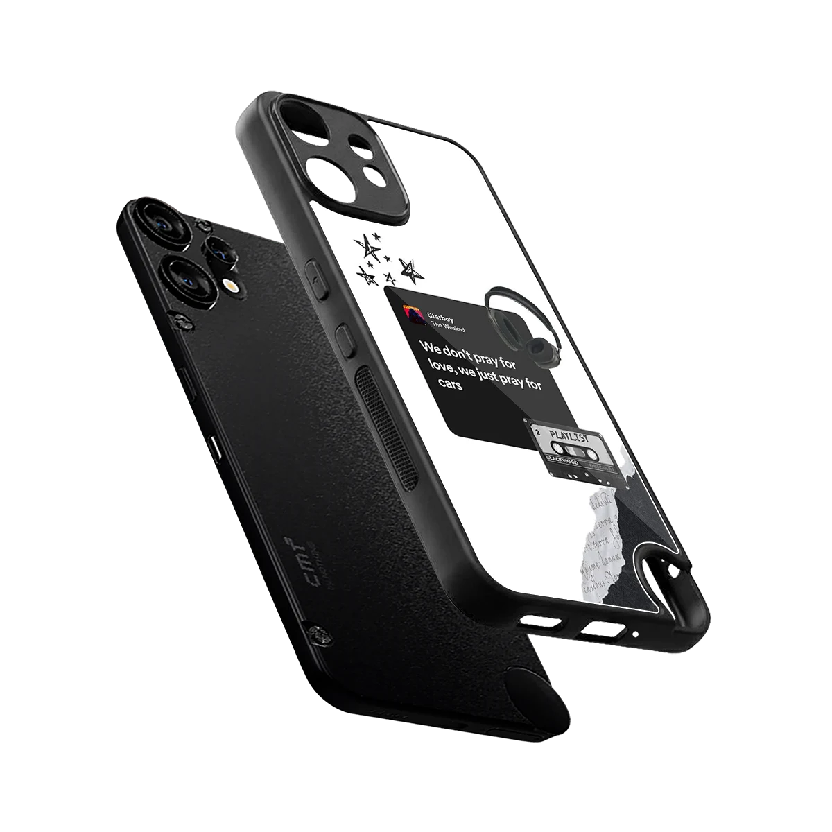 Weeknd Starboy sleek cmf nothing phone 2 pro cover with tempered glass back and TPU edges