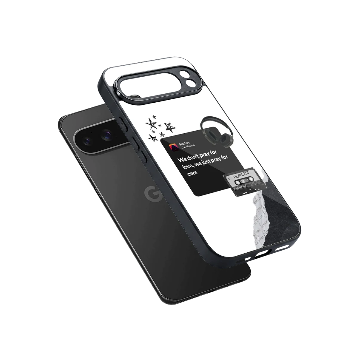Weeknd Starboy sleek google pixel 10 pro xl cover with tempered glass back and TPU edges