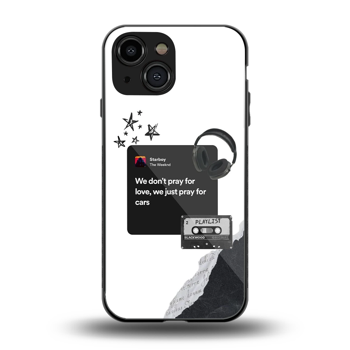 Weeknd Starboy back phone cover | glass case for iphone 13 mini