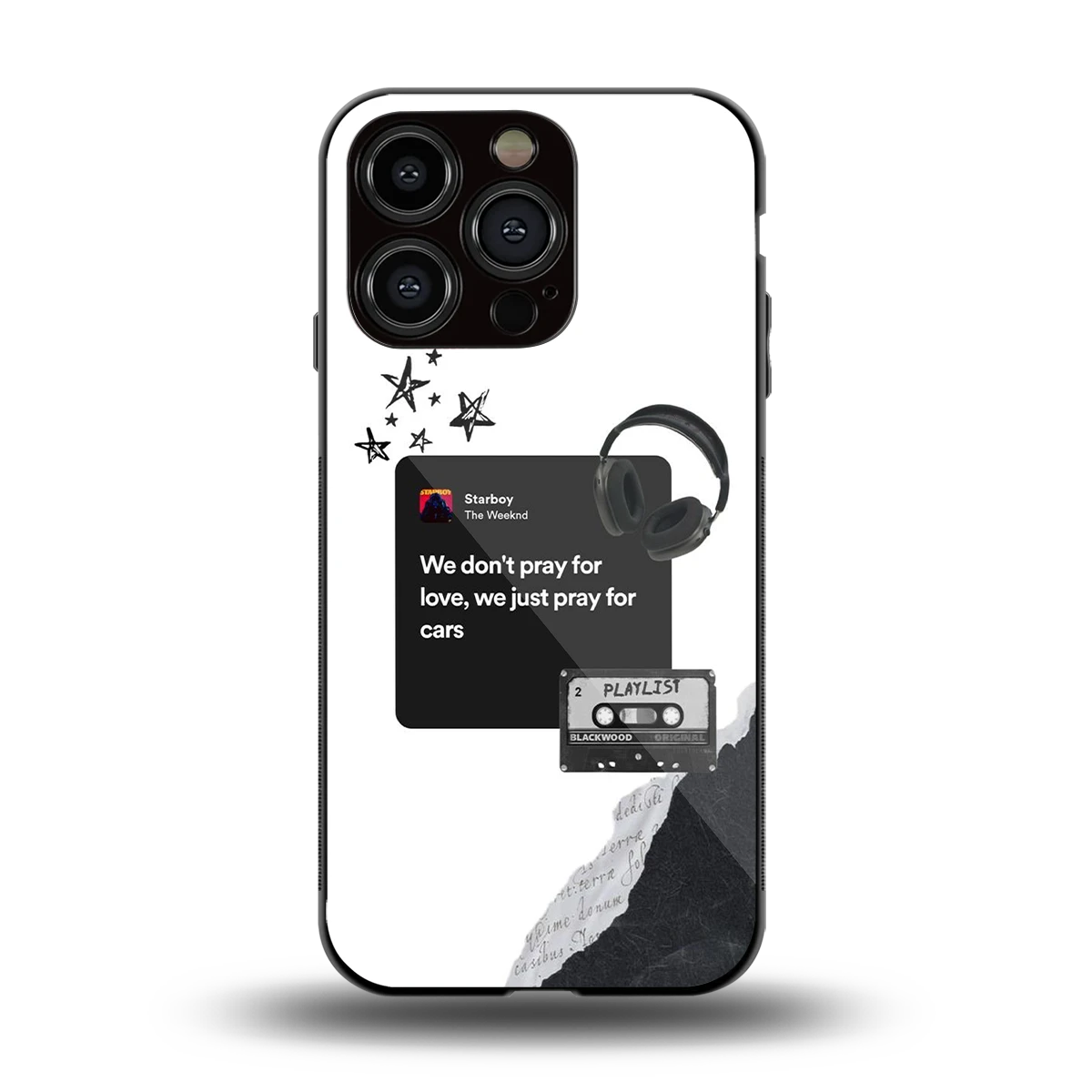 Weeknd Starboy back phone cover | glass case for iphone 13 pro