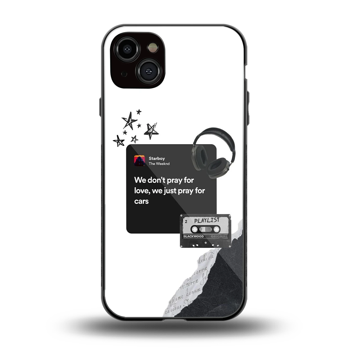 Weeknd Starboy back phone cover | glass case for iphone 14 plus
