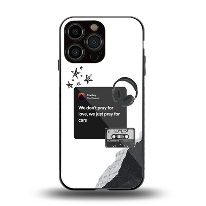 Weeknd Starboy back phone cover | glass case for iphone 15 pro max