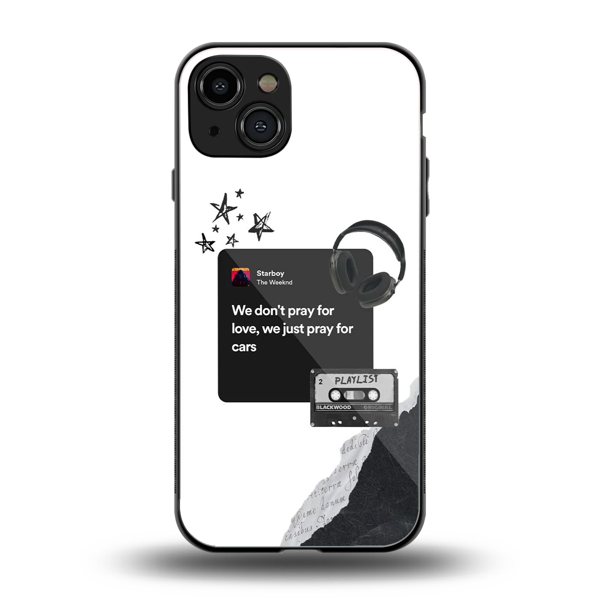 Weeknd Starboy back phone cover | glass case for iphone 15