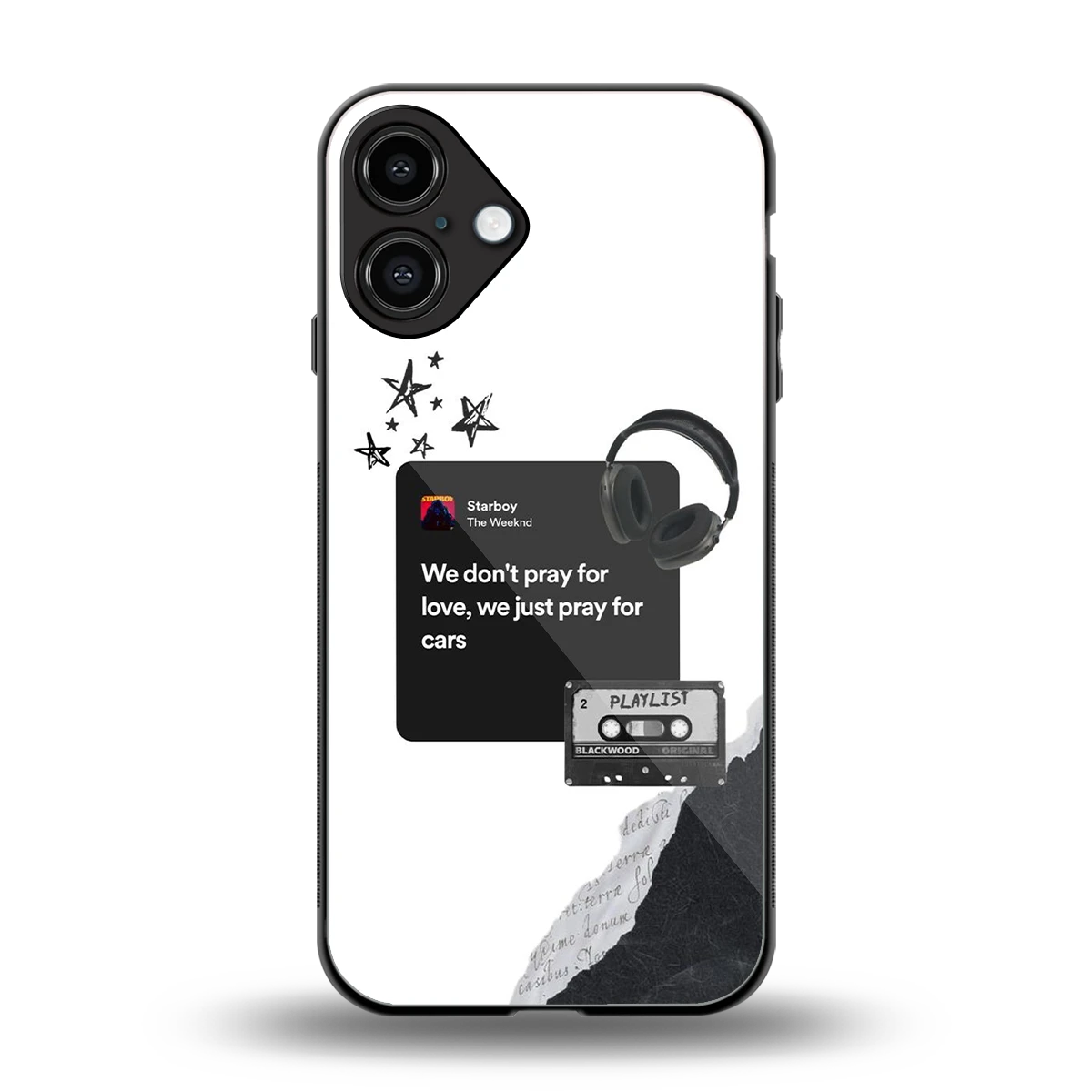 Weeknd Starboy back phone cover | glass case for iphone 16 plus
