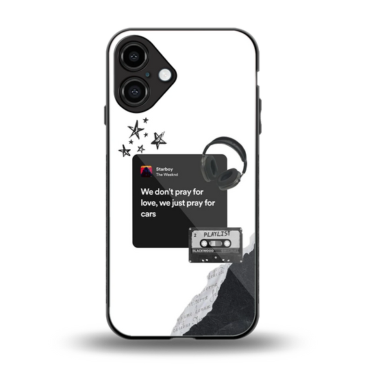 Weeknd Starboy back phone cover | glass case for iphone 16 plus