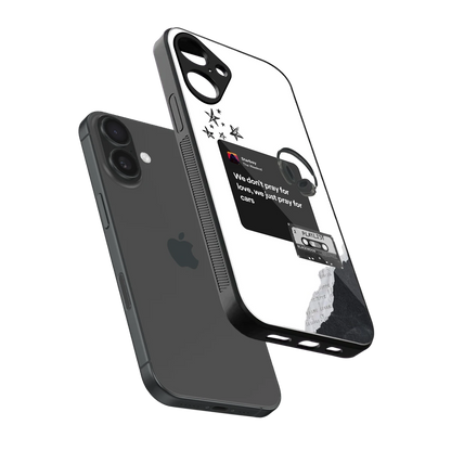 Weeknd Starboy sleek iphone 16 plus cover with tempered glass back and TPU edges