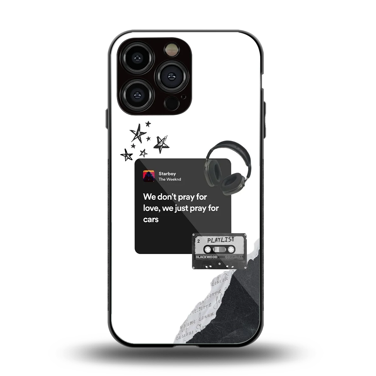 Weeknd Starboy back phone cover | glass case for iphone 16 pro max