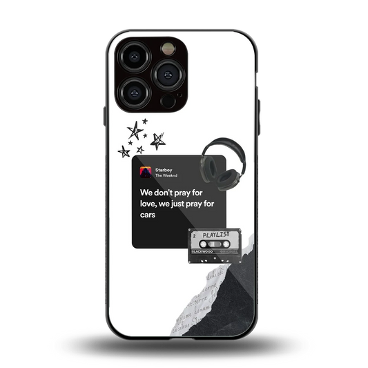 Weeknd Starboy back phone cover | glass case for iphone 16 pro max