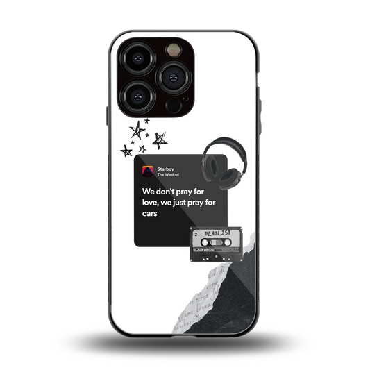 Weeknd Starboy back phone cover | glass case for iphone 16 pro