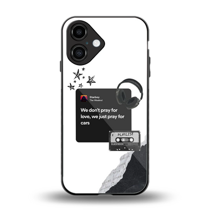 Weeknd Starboy back phone cover | glass case for iphone 16