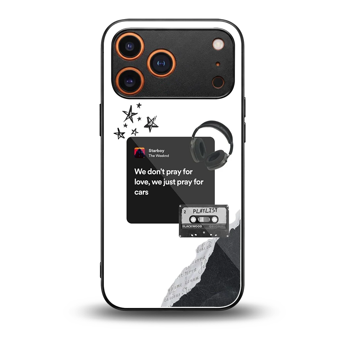 Weeknd Starboy back phone cover | glass case for iphone 17 pro