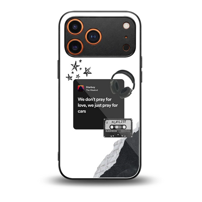 Weeknd Starboy back phone cover | glass case for iphone 17 pro max