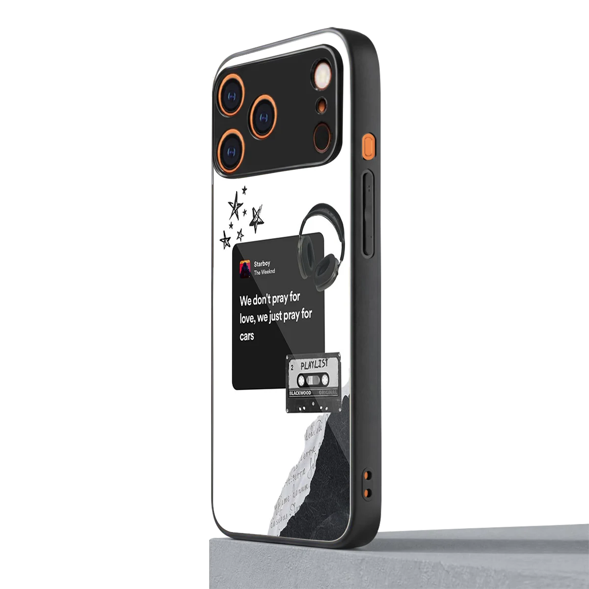 Weeknd Starboy iphone 17 pro max mobile cover | shockproof glass phone case