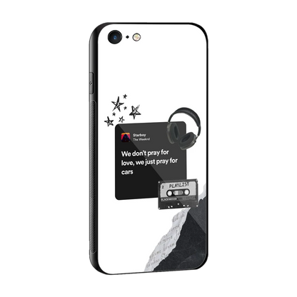 Weeknd Starboy sleek iphone 6 cover with tempered glass back and TPU edges