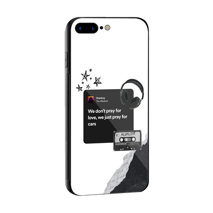 Weeknd Starboy sleek iphone 7 plus cover with tempered glass back and TPU edges