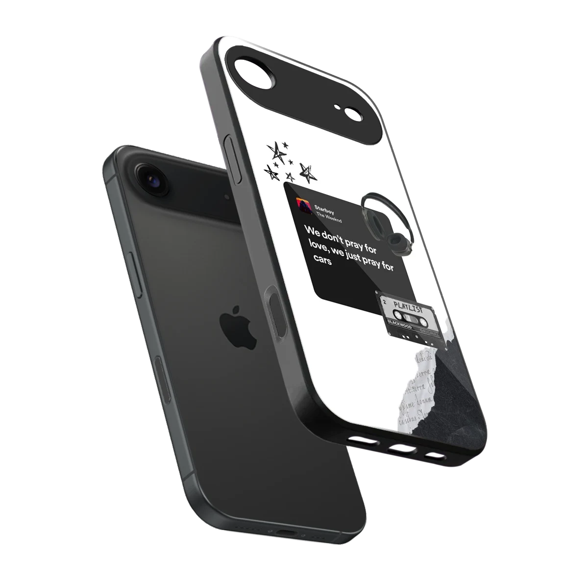 Weeknd Starboy sleek iphone air cover with tempered glass back and TPU edges