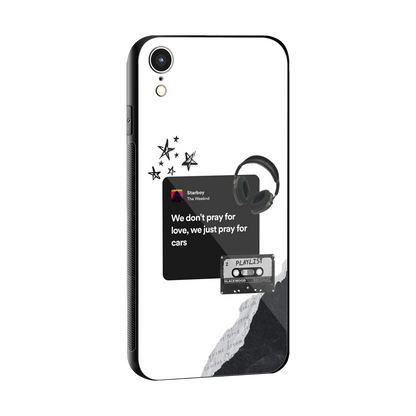 Weeknd Starboy sleek iphone xr cover with tempered glass back and TPU edges